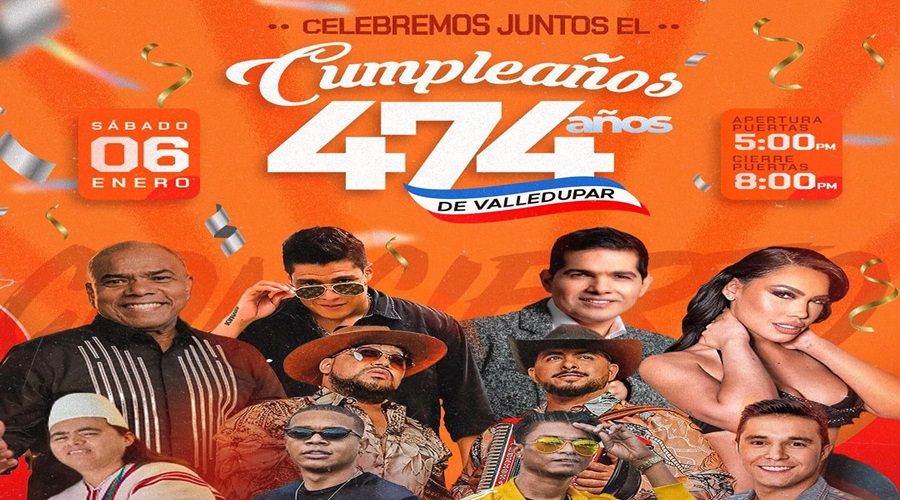 Valledupar se Prepara para Celebrar sus 474 Años con una programación para todo el fin de semana