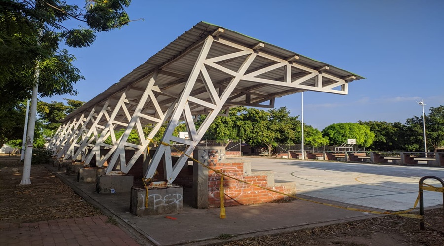 INDER tomará medidas para rehabilitar parque al cual se le esta cayendo el techo en Valledupar