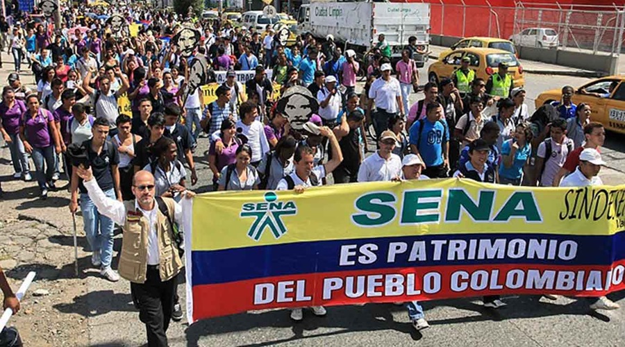 Trabajadores de seguridad del SENA en Valledupar protestan por incumplimiento de pagos y falta de condiciones laborales
