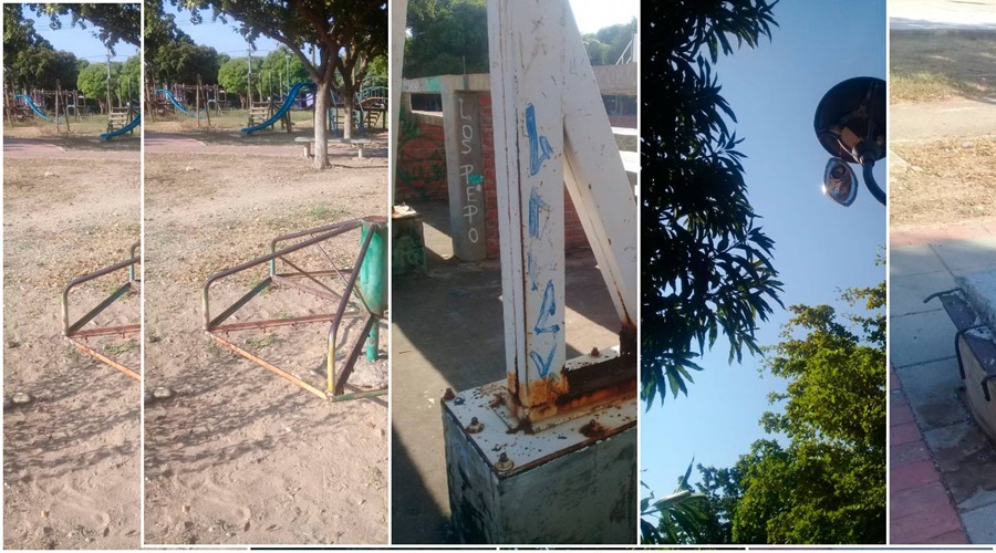 Casi dos meses después, Administración Municipal no se ha percatado de daño en el parque de Populandia