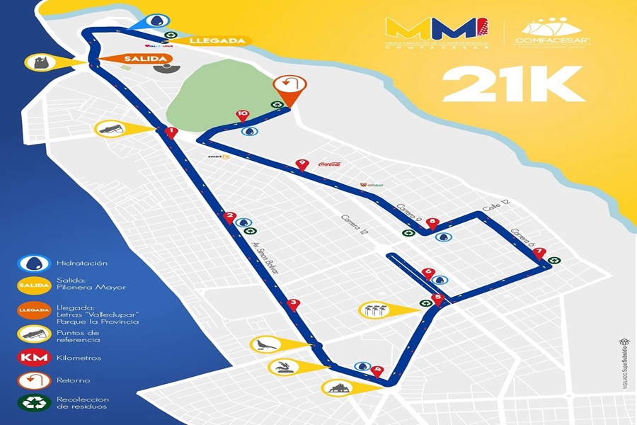 Cierres viales en Valledupar por la media maratón de la independencia
