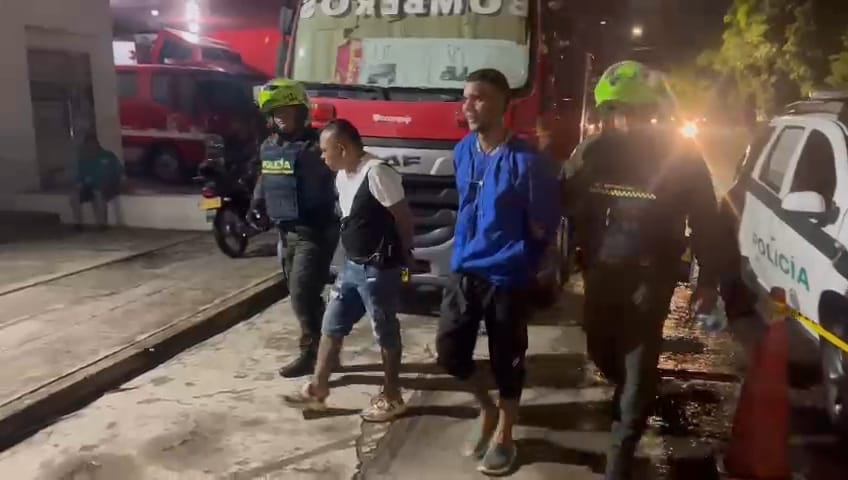 Capturan a dos hombres que comercializaban estupefacientes en Las Torres de Nando Marín, en Valledupar