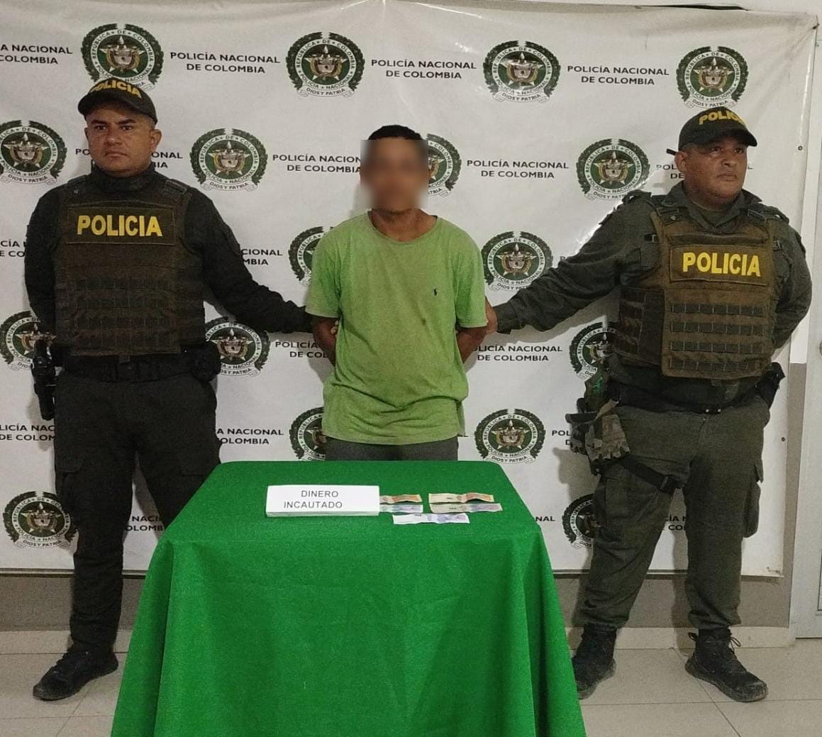 Extorsionaba a un comerciante y lo capturaron en flagrancia en Bosconia, Cesar