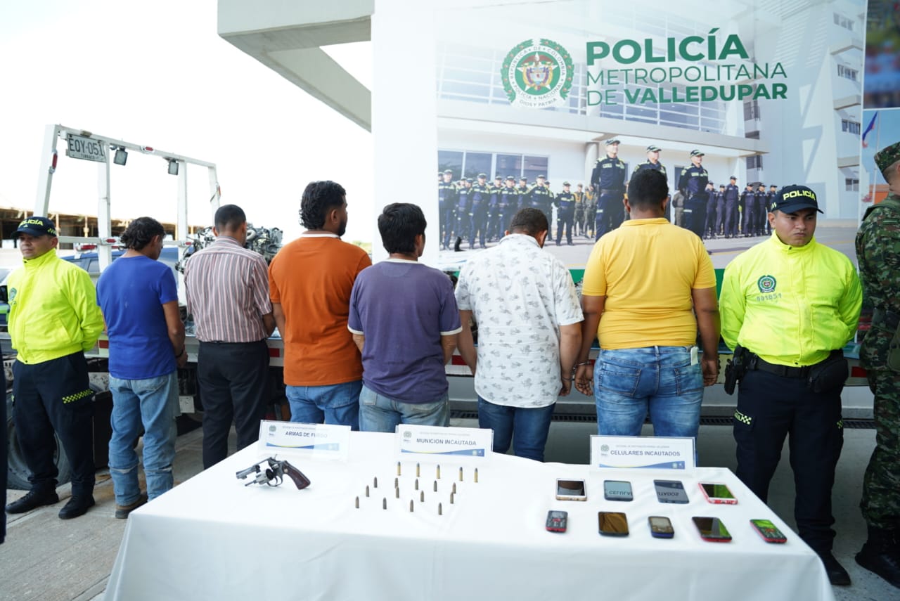 Capturan a seis personas e incautan autopartes avaluados en 150 millones de pesos en La Paz, Cesar