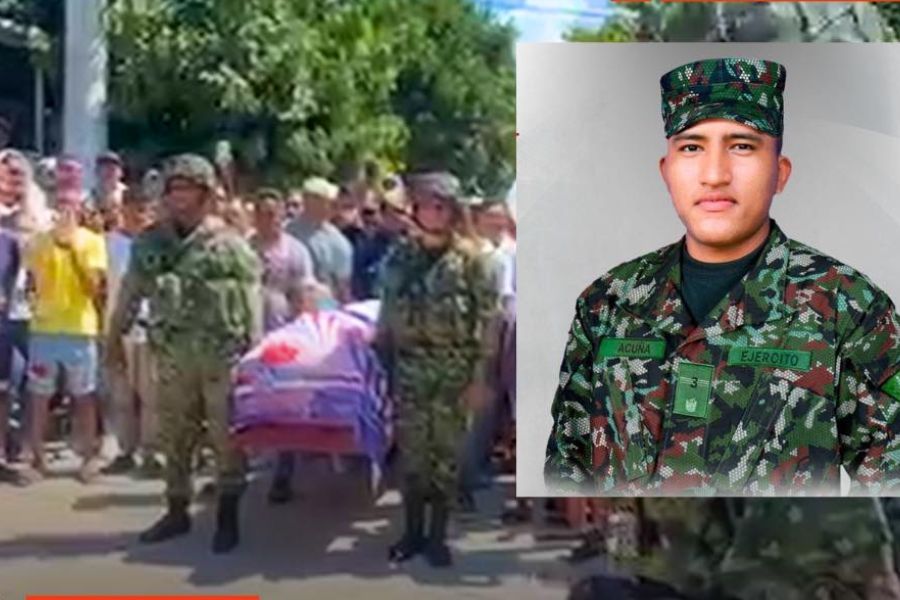 Con emotiva despedida, dan el último adiós al soldado Óscar Acuña en El Copey, Cesar