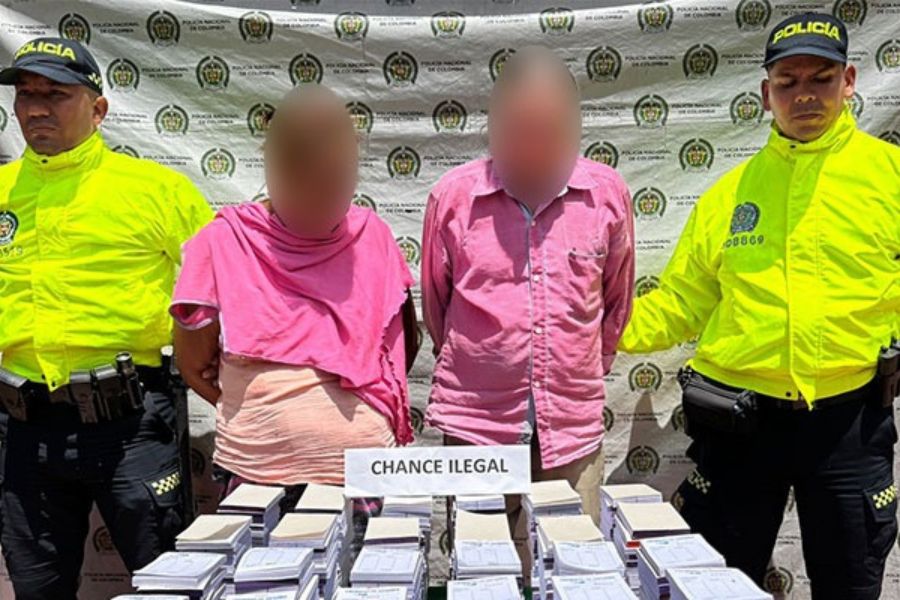 Capturan a dos personas por venta ilegal de chance en Curumaní