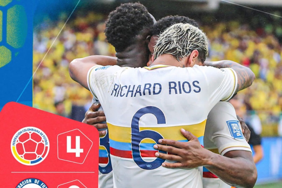 Colombia arrasa 4-0 frente a Chile en Barranquilla