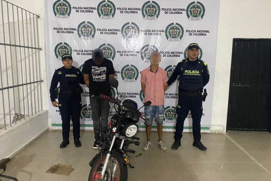 Se dedicaban a robar motos a parejas y los capturaron en Valledupar