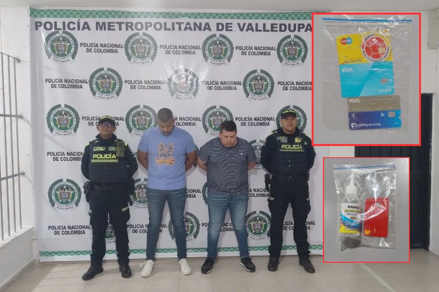 Intentaron hurtar dinero de cajeros en el centro de Valledupar y fueron capturados minutos después