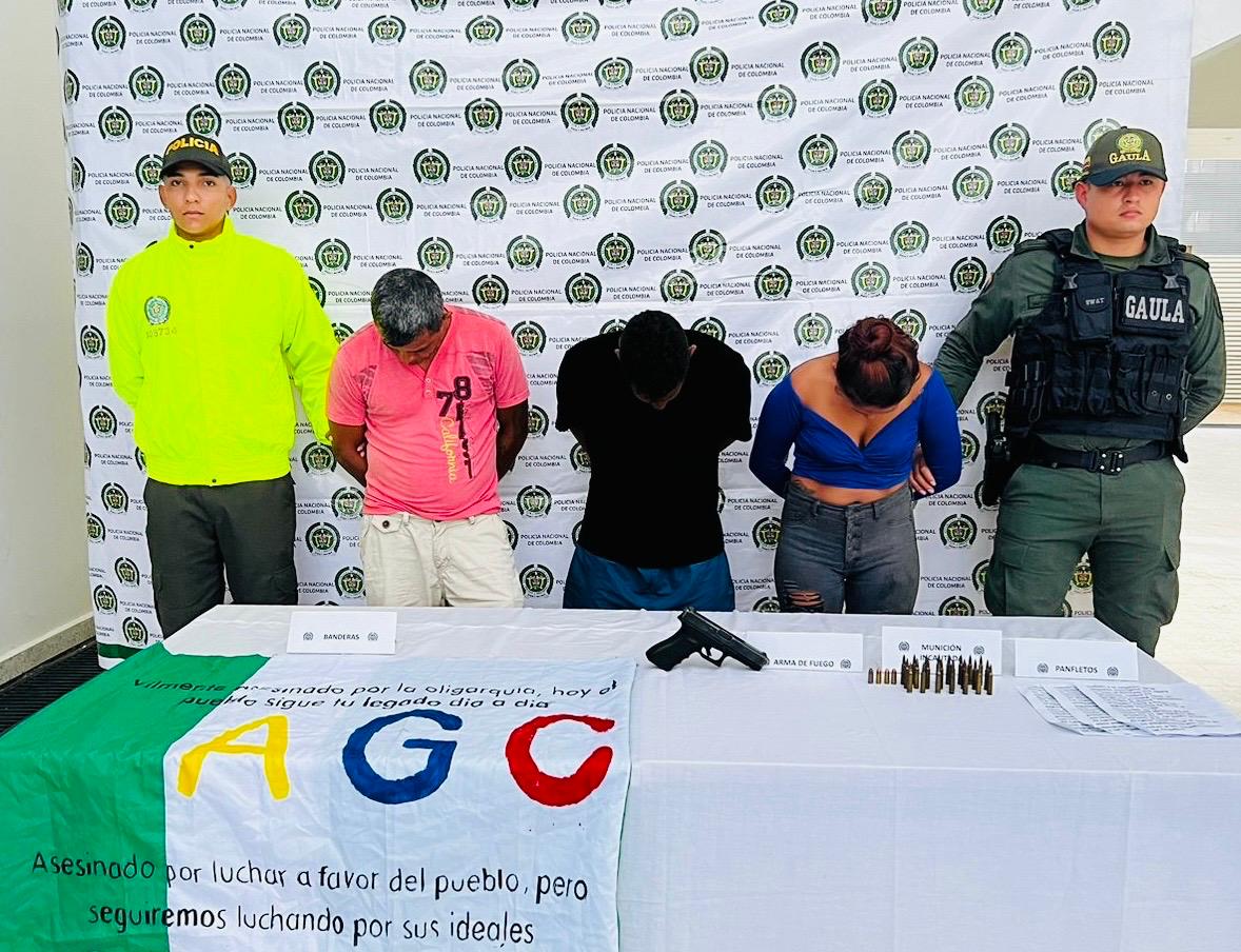 Capturan a alias ‘Melvis’, ‘Michel’ y ‘Pipa’ integrantes del Clan del Golfo en Codazzi, Cesar