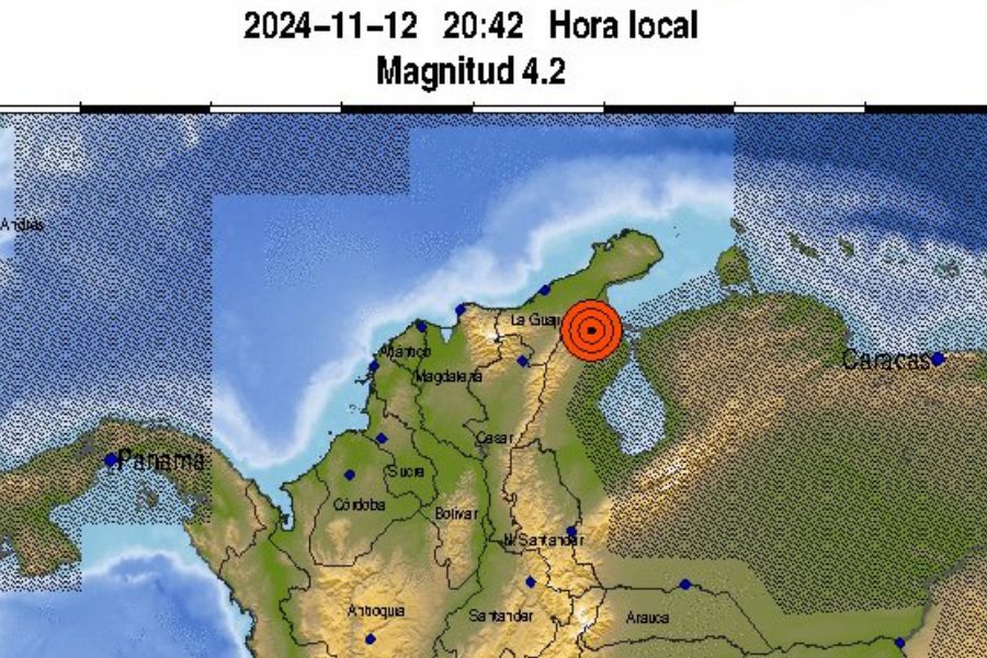 Temblor de magnitud 4.2 sacude a Valledupar con epicentro en Venezuela