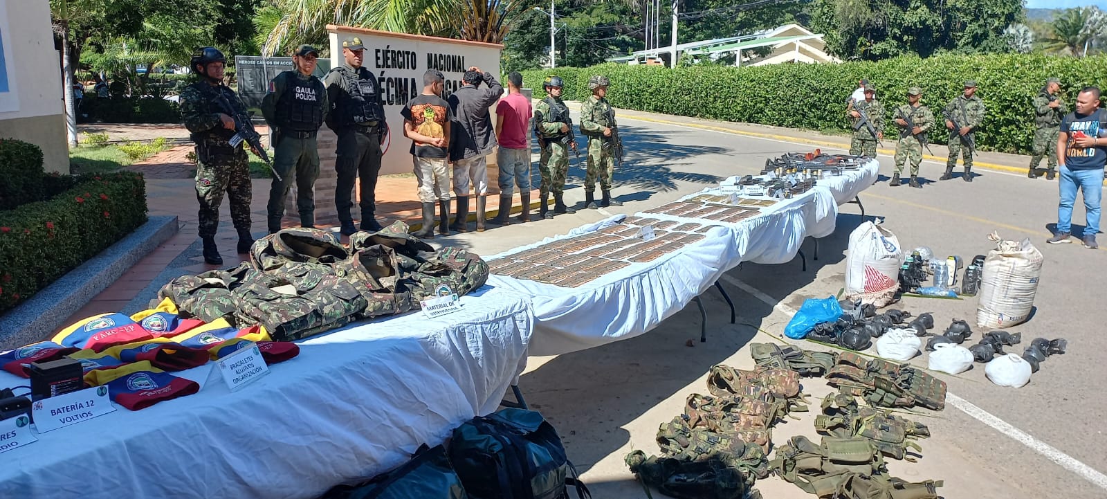 Desarticulado el Frente 19 de las FARC en el Cesar: 9 capturados y grandes incautaciones de material bélico