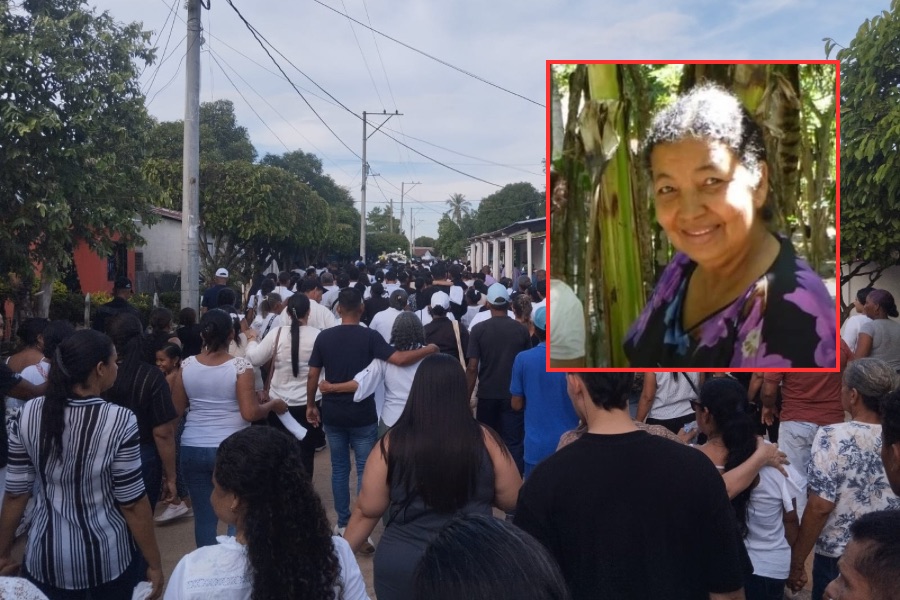 Tamalameque despide con dolor a Balbina Mejía, víctima de una bala perdida en Valledupar