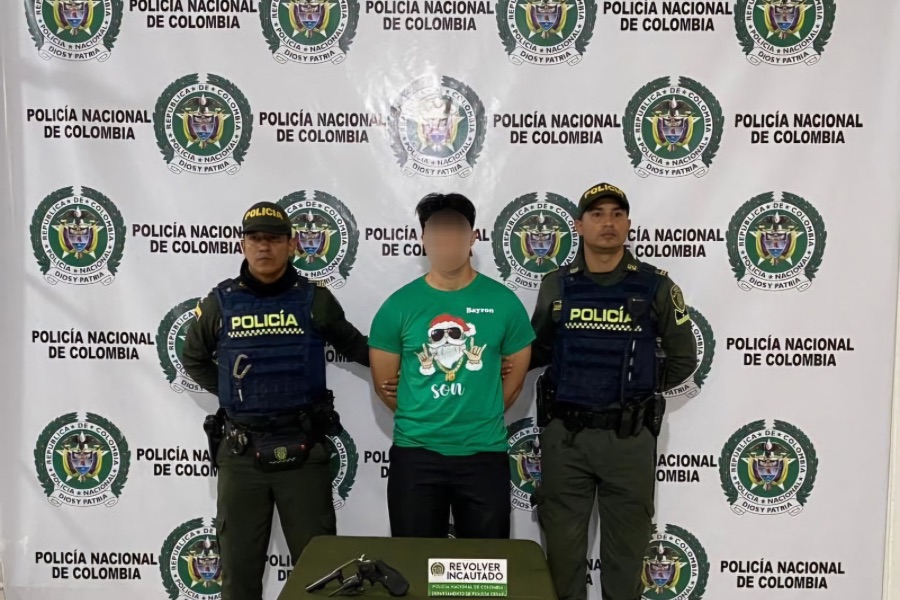 Capturan a “Bayron” por porte ilegal de arma de fuego en Valledupar