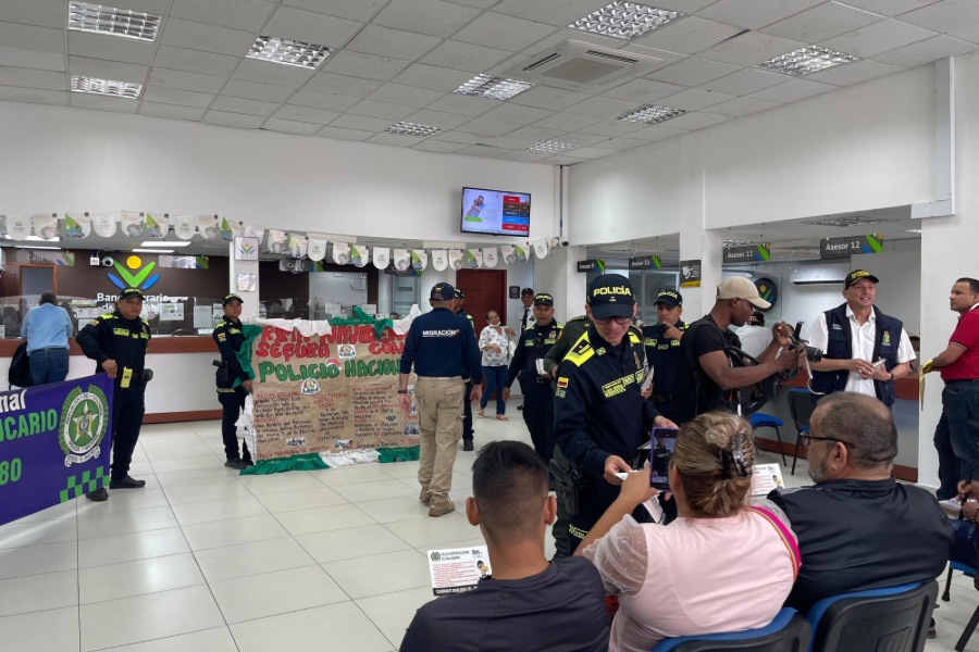 Refuerzan medidas de seguridad en entidades bancarias de Valledupar durante la temporada navideña