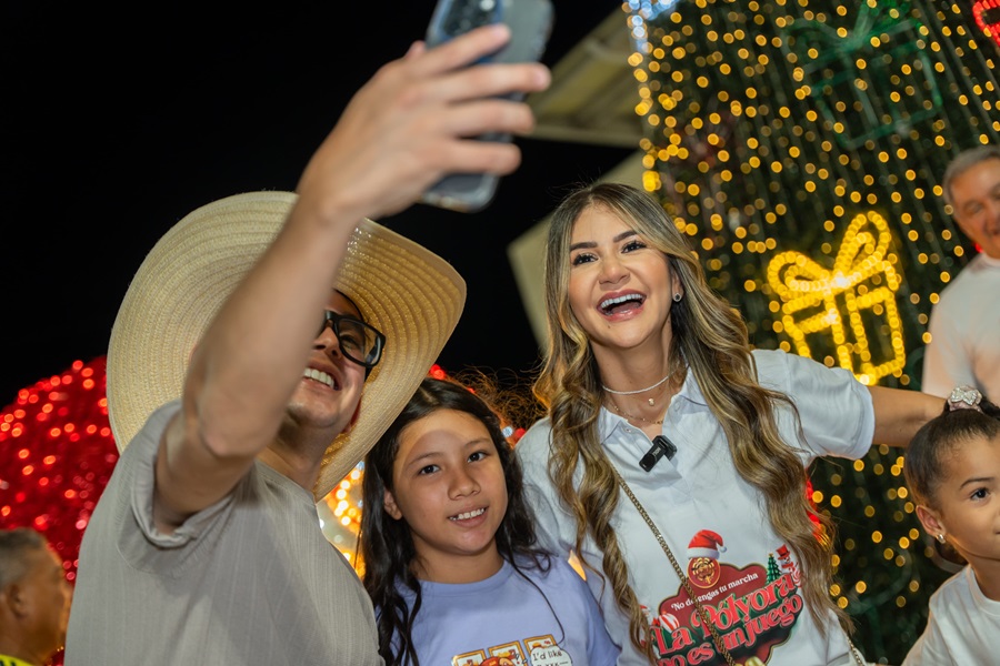 Gobernadora del Cesar enciende la magia de la Navidad con un mensaje de responsabilidad y prevención