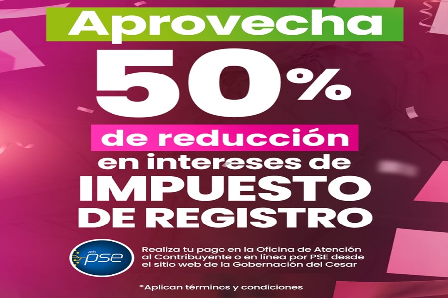 Gobernación del Cesar anuncia descuentos en impuestos vehiculares y de registro