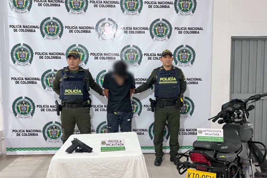 Captura de hombre por hurto y porte ilegal de arma en Valledupar