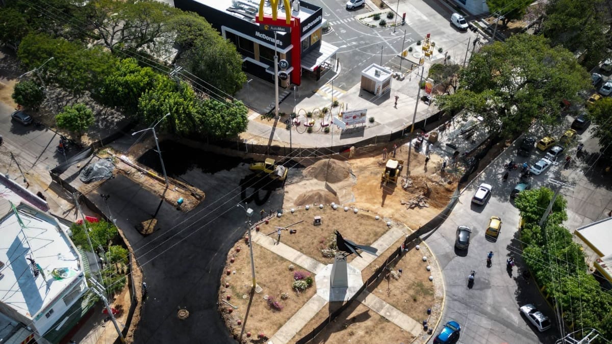 Cierre total de la Glorieta María Mulata por obras de ampliación del sistema de transporte público