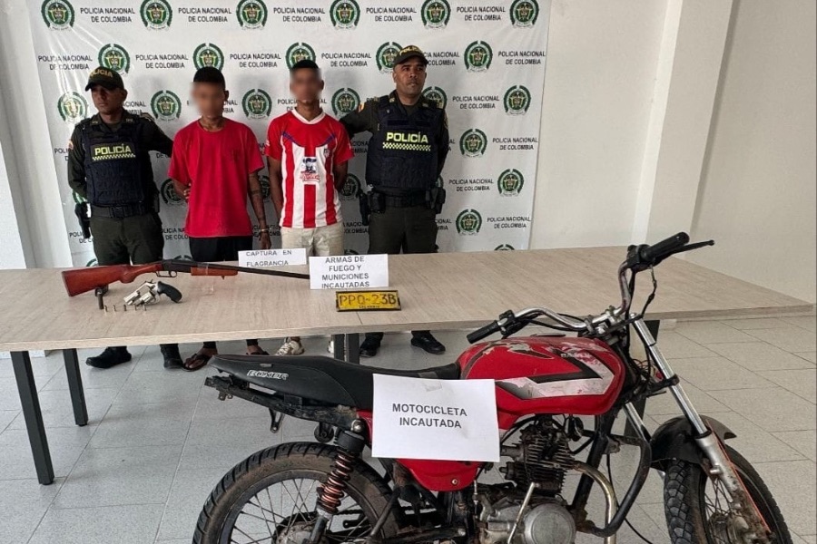 Dos jovenes armados intimidaban a ciudadanos entre Codazzi y Casacará y los capturaron 