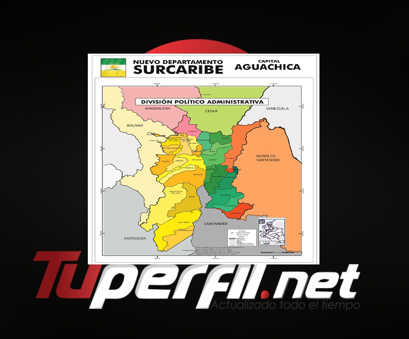 Sur Caribe; diez municipios del Cesar quedarían incluidos en este nuevo departamento