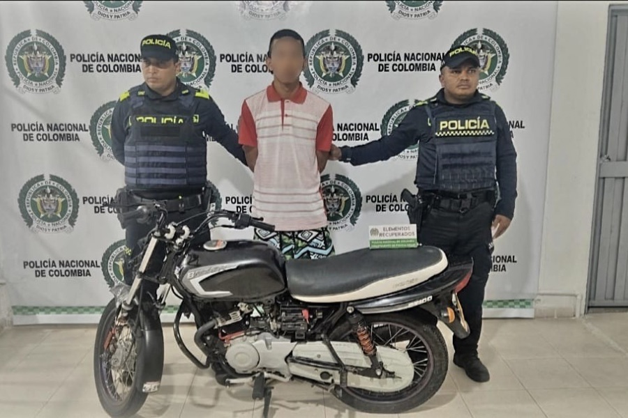 Se robó una moto y no le duró ni media hora: fue capturado en el barrio San Martín de Valledupar