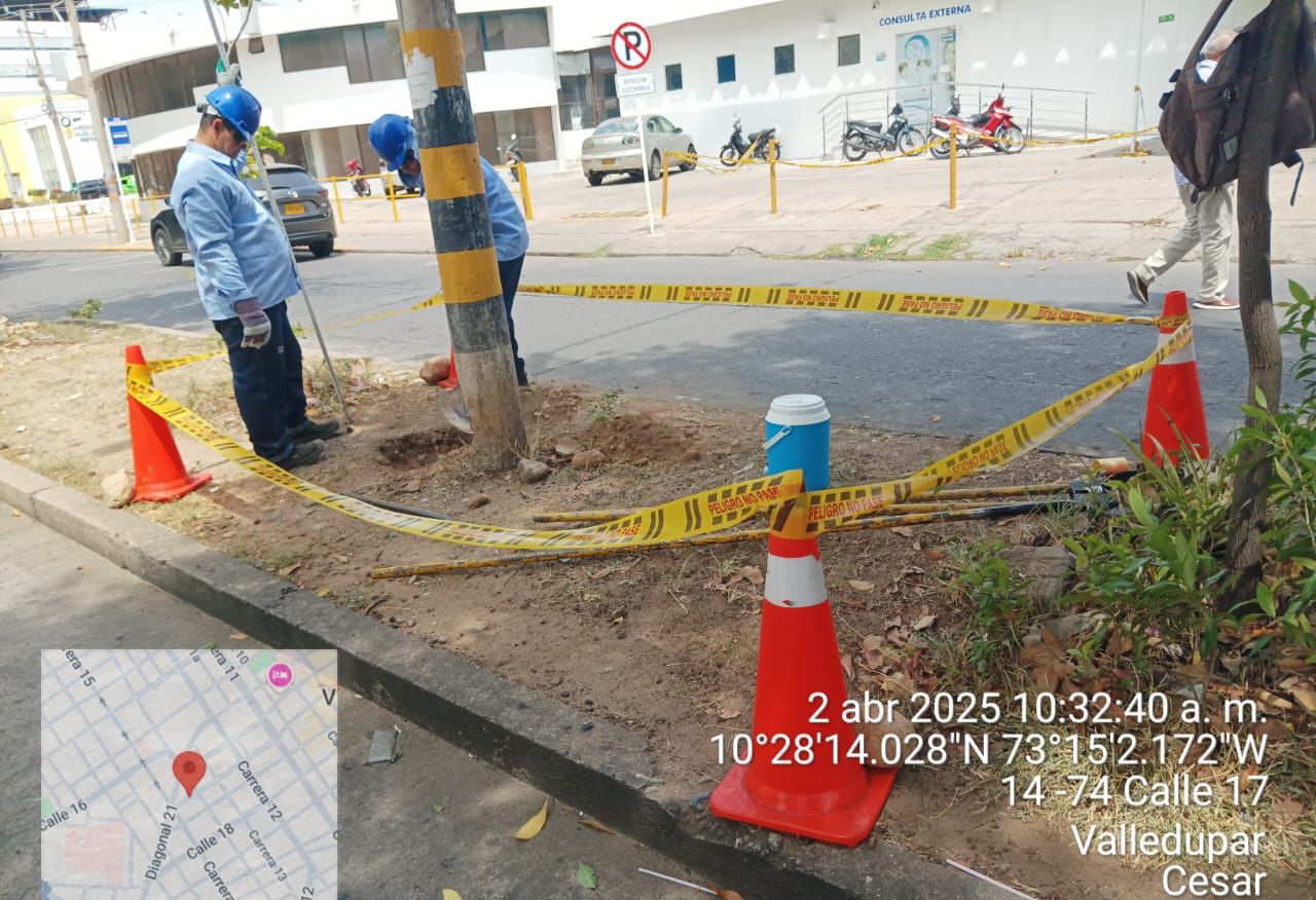 ESTIV S.A.S E.S.P. inició reemplazo de redes y postes de alumbrado público para mejorar el servicio