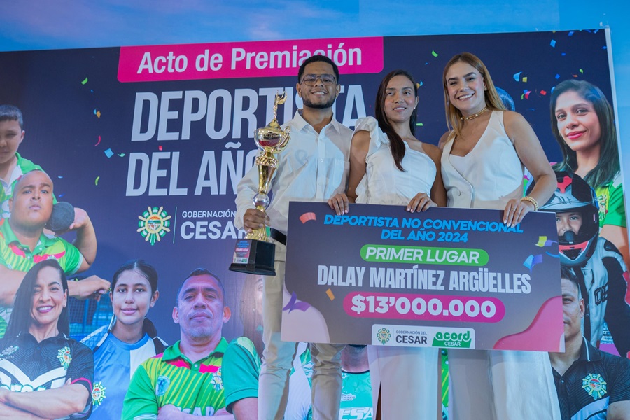 Gobierno del Cesar reconoció a los mejores del deporte en la Gala del Deportista del Año 2024