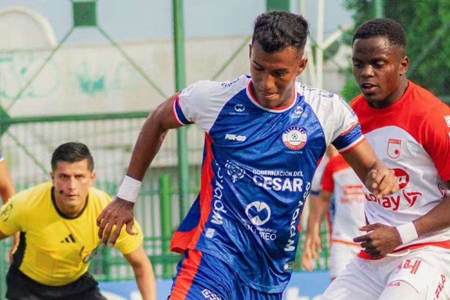 Santa Fe acarició la victoria en Valledupar, pero Alianza rescató un empate en la agonía