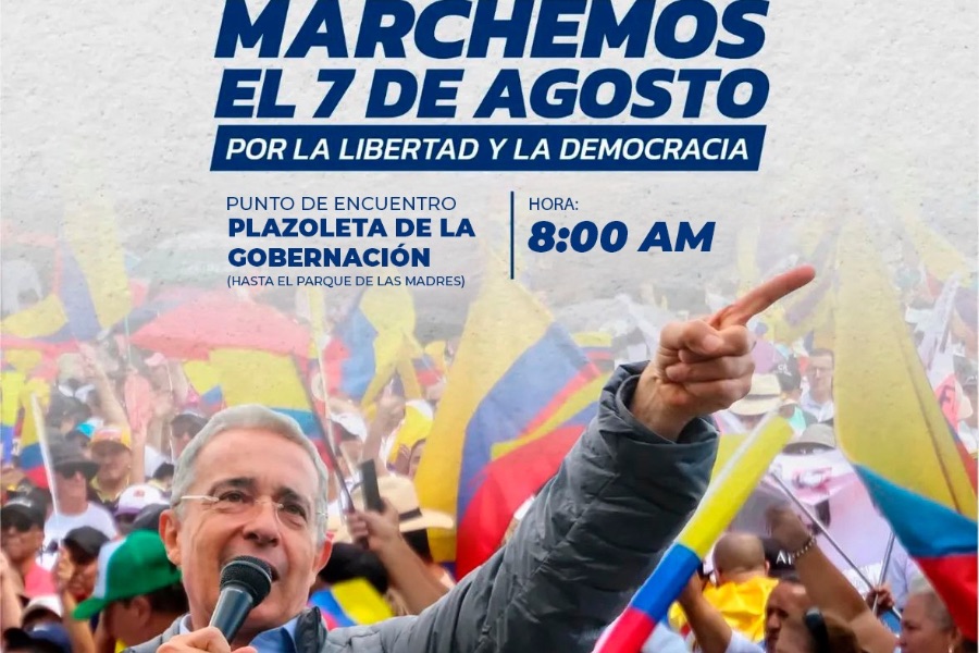 Valledupar marchará en respaldo al expresidente Álvaro Uribe Vélez