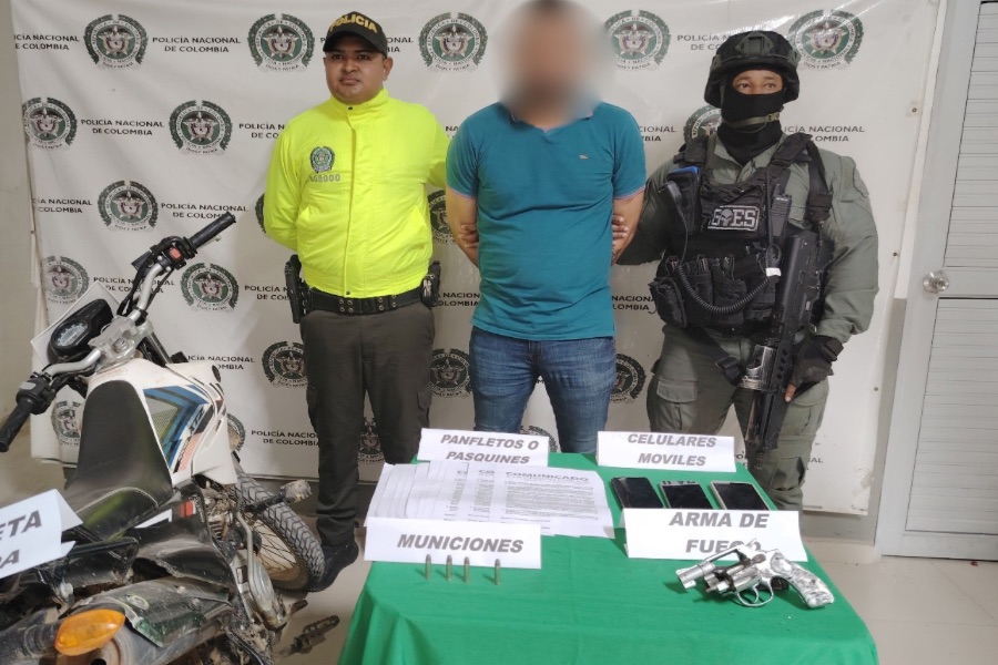 Policía Nacional propina fuerte golpe a la criminalidad con cinco capturas por porte ilegal de armas en el Cesar