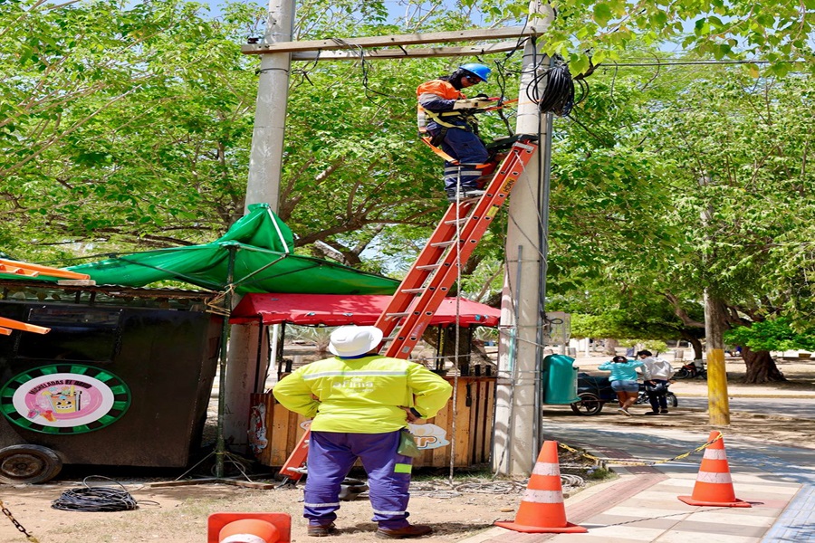 Desconectan siete establecimientos por uso irregular de alumbrado público en el parque La Provincia