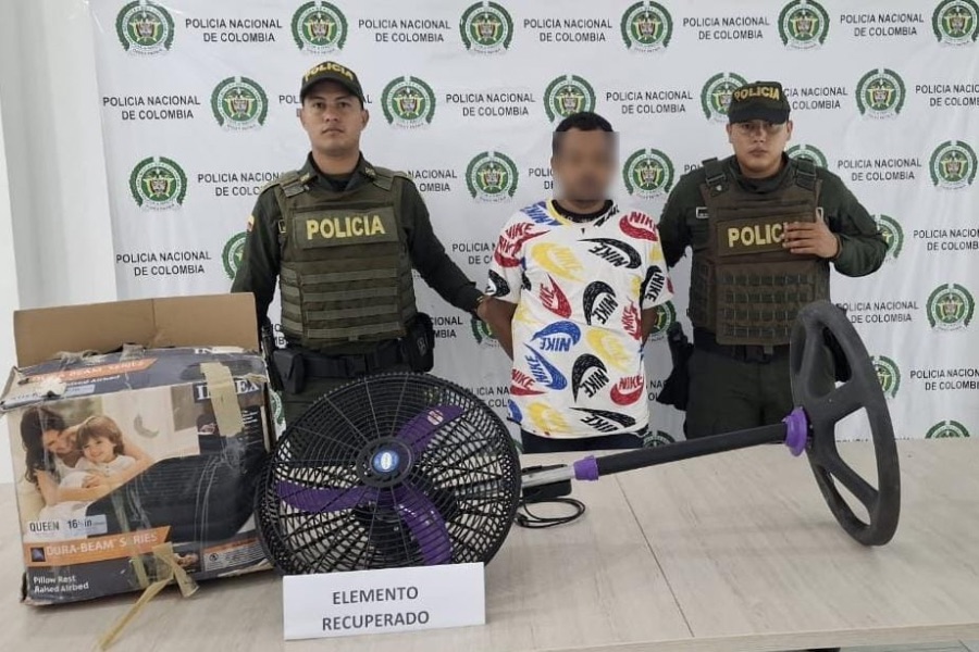 Intentó robarse un ventilador y lo capturaron en zona rural de Valledupar