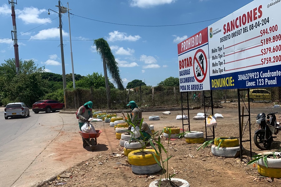 Alcaldía de Valledupar interviene punto crítico de basuras en Brisas de la Popa