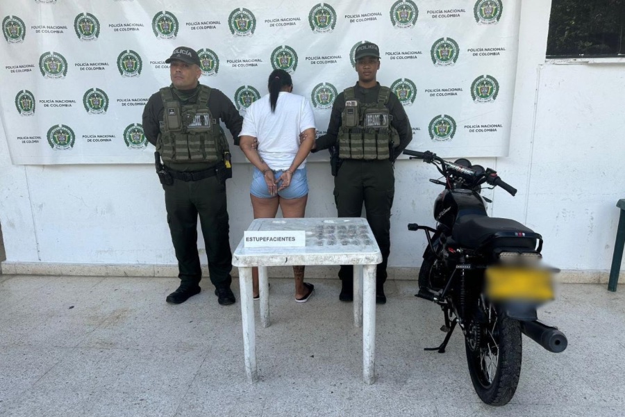 Capturada mujer en Aguachica por tráfico de estupefacientes