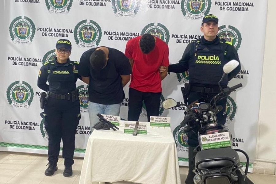 Dos presuntos delincuentes fueron capturados tras hurto de una motocicleta al norte de Valledupar 