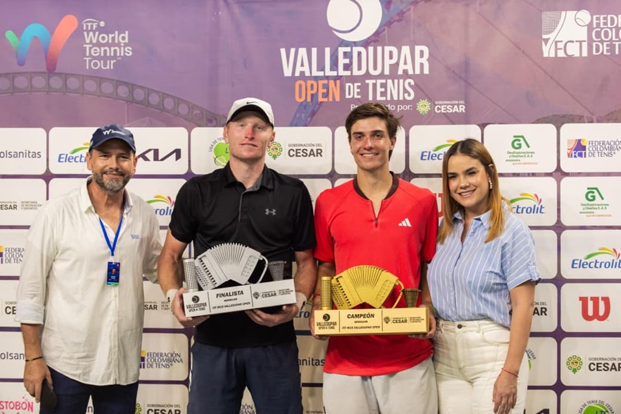 Lucio Ratti conquistó el Valledupar Open 2025 y llevó al tenis mundial a brillar en el Cesar