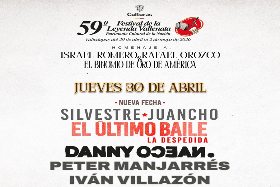 Silvestre y Juancho abren el Festival Vallenato 2026: nueva noche musical se suma por alta demanda del público